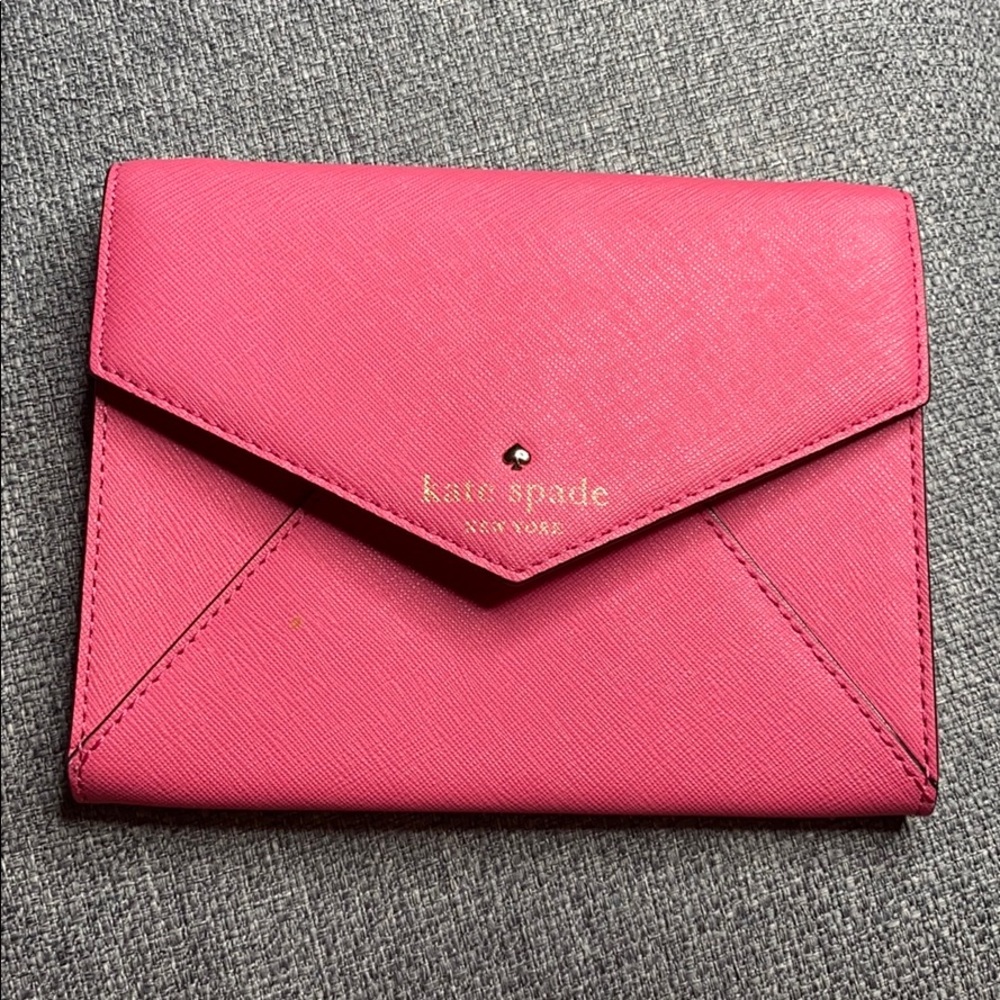 Kate Spade New York pink envelope clutch wallet